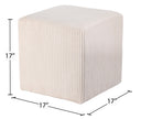 Roy - Microsuede Ottoman / Stool - Meridian Furniture - Stool Ottomans - Elite Enclave Home