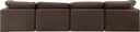 Indulge - Velvet 4 Seat Modular Sofa - Meridian Furniture - Stationary Sectionals - Elite Enclave Home