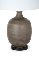 Table Lamp With White Empire Shade (Set of 2) - Black