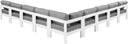Nizuc - Outdoor Patio 9 Piece Modular Sectional With White Frame - Meridian Furniture - Stationary Sectionals- Elite Enclave Home