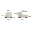 June - Slipper Chair - Oatmeal - Moe's Home Collection - Stationary Chairs - Elite Enclave Home