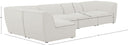 Miramar - 5 Piece Modular Sectional - Meridian Furniture - Stationary Sectionals - Elite Enclave Home
