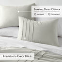 Porter - Soft Washed Pleated Comforter Set - Silver