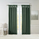 Emilia - Fabric Twist Tab Lined Window Curtain Panel - Green - Madison Park - Curtains & Drapes - Elite Enclave Home