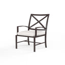 La Jolla - Dining Chair, With Self Welt - Canvas Flax / Dark Brown