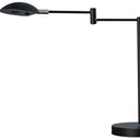Metal Swing Arm Desk Table Lamp With Shade - Black