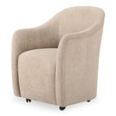 Drava - Rolling Dining Chair - Beige - Moe's Home Collection - Arm Chairs - Elite Enclave Home