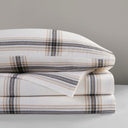 Flannel - 4 Piece King Sheet Set - Tan Plaid