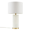 Grace Ivy - Textured Dot Table Lamp - White / Gold - INK+IVY - Table Lamps - Elite Enclave Home