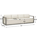 Remsen - Outdoor Sofa - White / Brown