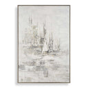 Hours In Silence - Abstract Art - Black / Brown / Gray / White / Woodtone