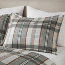 Blake - Plaid Twin Duvet Cover Set - Tan / Gray