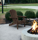 Solid Wood Outdoor Adirondack Chair - Dark Brown And Natural Wood