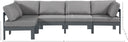 Nizuc - Outdoor Patio 5 Piece Modular Sectional With Gray Frame - Meridian Furniture - Stationary Sectionals- Elite Enclave Home