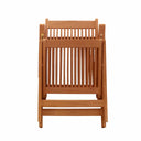 Solid Wood Indoor Outdoor Reclining Arm Chair - Mahogany Brown