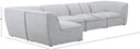 Miramar - 5 Piece Modular Sectional - Meridian Furniture - Stationary Sectionals - Elite Enclave Home