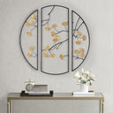 Golden Gingko Leaves - Wall Decor (Set of 3) - Black / Gold - Madison Park - Wall Decor - Elite Enclave Home
