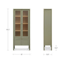 Hannah - Tall Display Cabinet - Green - Moe's Home Collection - Display Cabinets - Elite Enclave Home