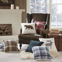 Bear - Square Berber Pillow - White - Woolrich - Throw Pillows - Elite Enclave Home