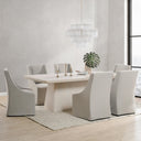 Warwick - Upholstered Rolling Dining Chair