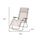 Steel Outdoor Zero Gravity Chair With Ivory Cushion - Ivory