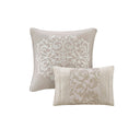 Ramsey - Queen Embroidered 8 Piece Comforter Set - Neutral