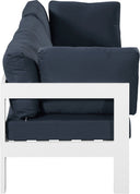 Nizuc - Outdoor Patio 3 Seat Modular Sofa With White Frame - Meridian Furniture - Stationary Sectionals- Elite Enclave Home