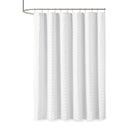 Metro - Woven Clipped Solid Shower Curtain - White - Madison Park - Shower Curtains - Elite Enclave Home