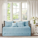 Tuscany - 6 Piece Reversible Scalloped Edge Daybed Cover Set - Blue