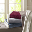Elma - Oversized Textured Throw - Gray - Madison Park - Throws - Elite Enclave Home