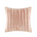 Duke - Square Pillow - Blush - Faux - Madison Park - Throw Pillows- Elite Enclave Home