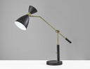 Metal Adjustable Desk Lamp - Brass Cinch Black