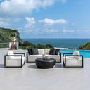 Remsen - Outdoor Lounge Chair - Black / Oyster