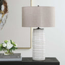 Barat - Ceramic Table Lamp - White - Uttermost - Table Lamps - Elite Enclave Home