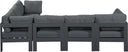 Nizuc - Outdoor Patio 6 Piece Modular Sectional With Gray Frame