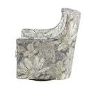 Alana - Curve Back Swivel Glider Chair - Blue Multi - Madison Park - Swivel Chairs - Elite Enclave Home