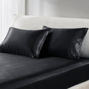 Satin - Pillowcases (Set of 2) Queen - Black
