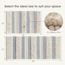 Asher - 22" x 58" Woven Texture Stripe Bath Rug - Gray - INK+IVY - Bath Rugs & Mats - Elite Enclave Home