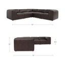 Form - Classic L - Shaped Modular Sectional - Espresso Brown - Moe's Home Collection - Stationary Sectionals - Elite Enclave Home