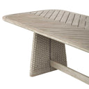 Harbor - Herringbone Indoor-Outdoor Dining Table - Brown