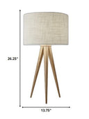 Treble Table Lamp - Natural Wood
