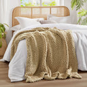 Chunky Double Knit - Handmade Throw - Tan