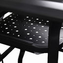 Square Glass Outdoor Bistro Table - Black