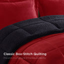 Alton - Down Alternative Comforter Set - Red / Black