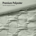 Bailey - Twin/Twin Long Diamond Pucker Comforter Set - Green