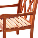 Dining Arm Chair With Diagonal Back - Brown