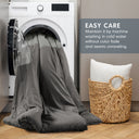 Miro - King/California King Soft Washed Block Comforter Set - Gray