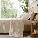 Split King Stretch Jersey Sheet Set - Ivory - Harbor House - Sheets & Pillowcases - Elite Enclave Home