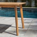 59" x 31" x 30" Solid Wood Outdoor Dining Table With Umbrella Hole - Natural
