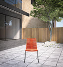 Metal Outdoor Dining Chair (Set of 2) - Tangerine